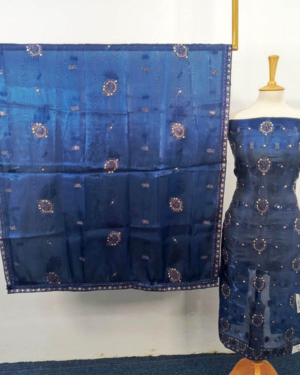 Fancy Embroidered Silk  2PC Unstitched