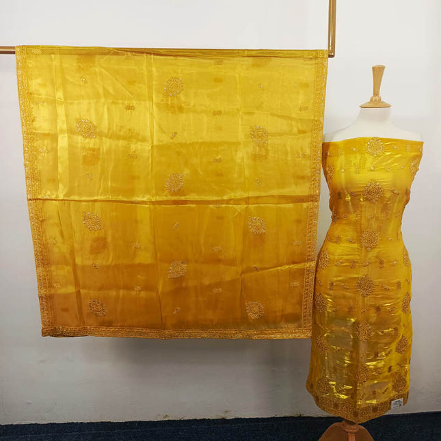 Fancy Embroidered Silk  2PC Unstitched