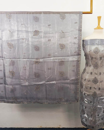 Fancy Embroidered Silk  2PC Unstitched