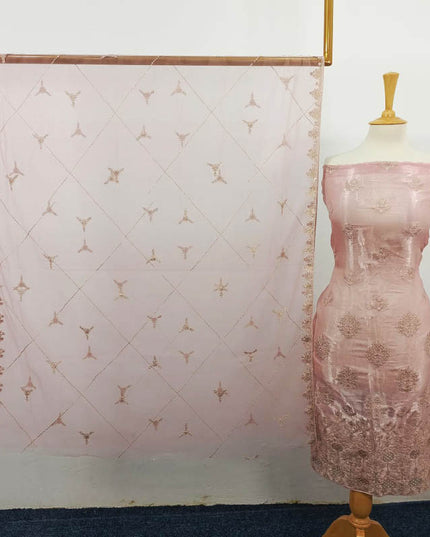 Embroidered Silk With Net Dupatta 2PC Unstitched