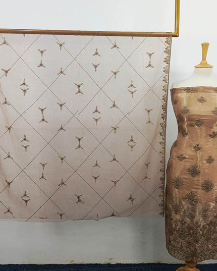 Embroidered Silk With Net Dupatta 2PC Unstitched