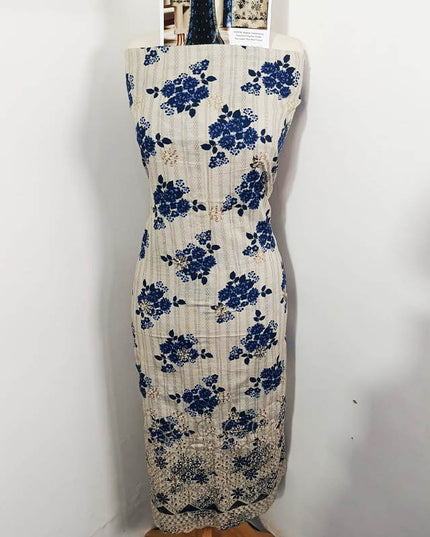 Embroidered Printed Khaddar 3PC Unstitched  - Bin Umer