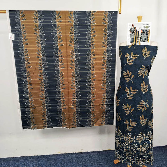 Embroidered Printed Khaddar 3PC Unstitched  - Bin Umer