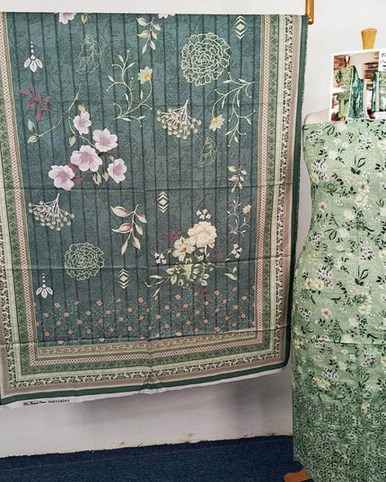 Embroidered Printed Khaddar 3PC Unstitched  - Bin Umer