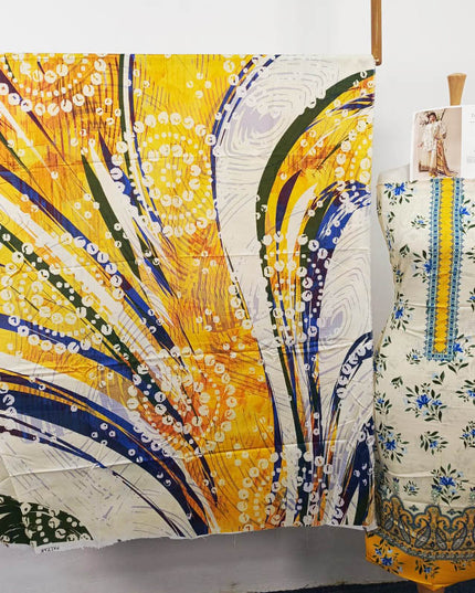 Premium Digital Printed Linen Slub 3PC Unstitched Paltar Vol-3