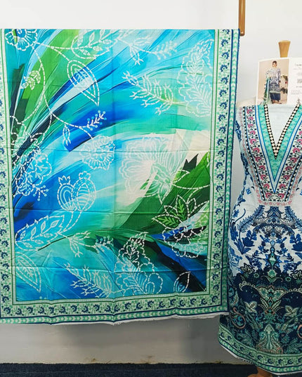 Premium Digital Printed Linen Slub 3PC Unstitched Paltar Vol-3