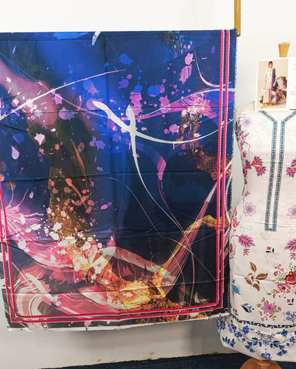 Premium Digital Printed Linen Slub 3PC Unstitched Paltar Vol-3