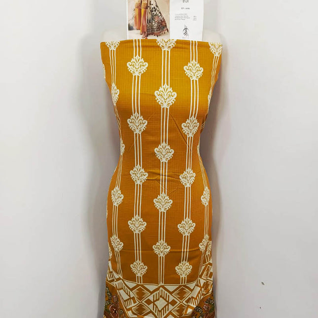 Premium Digital Printed Linen Slub 3PC Unstitched Paltar Vol-3