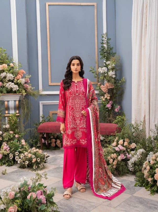 Digital Printed Linen 3PC Unstitched Mausummery Vol-03