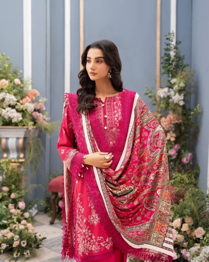 Digital Printed Linen 3PC Unstitched Mausummery Vol-03