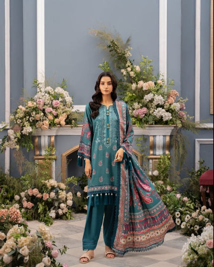 Digital Printed Linen 3PC Unstitched Mausummery Vol-03