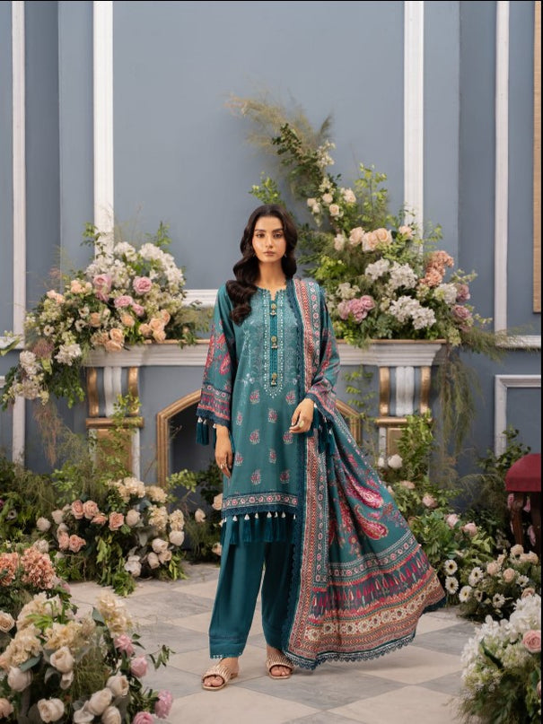 Digital Printed Linen 3PC Unstitched Mausummery Vol-03