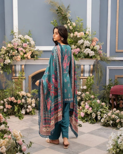 Digital Printed Linen 3PC Unstitched Mausummery Vol-03