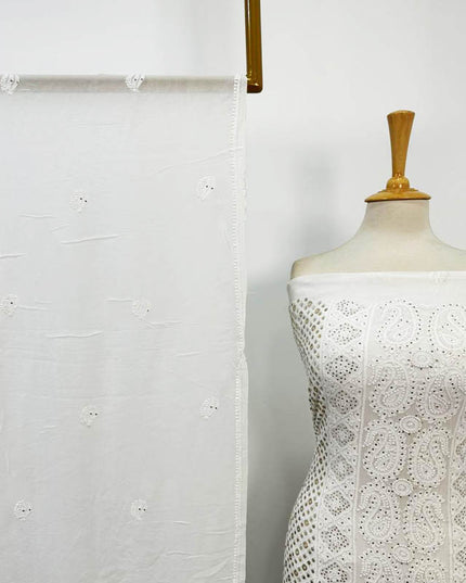 Fancy Chikankari + Mukesh Work Indian Chiffon 2PC Unstitched