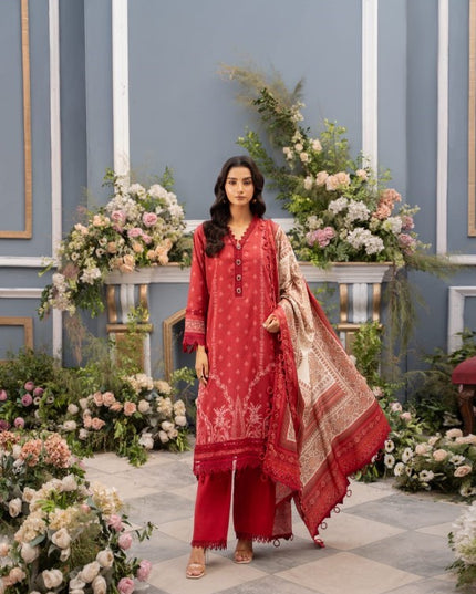 Digital Printed Linen 3PC Unstitched Mausummery Vol-03