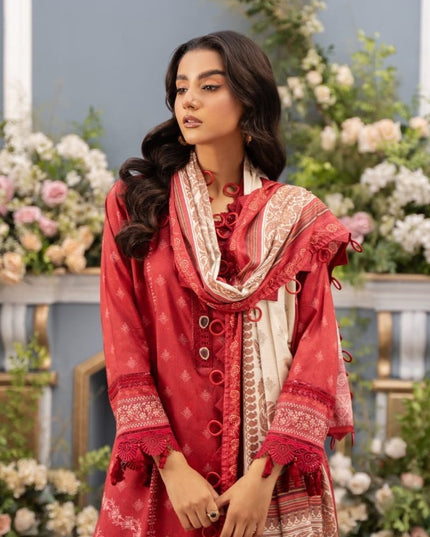 Digital Printed Linen 3PC Unstitched Mausummery Vol-03