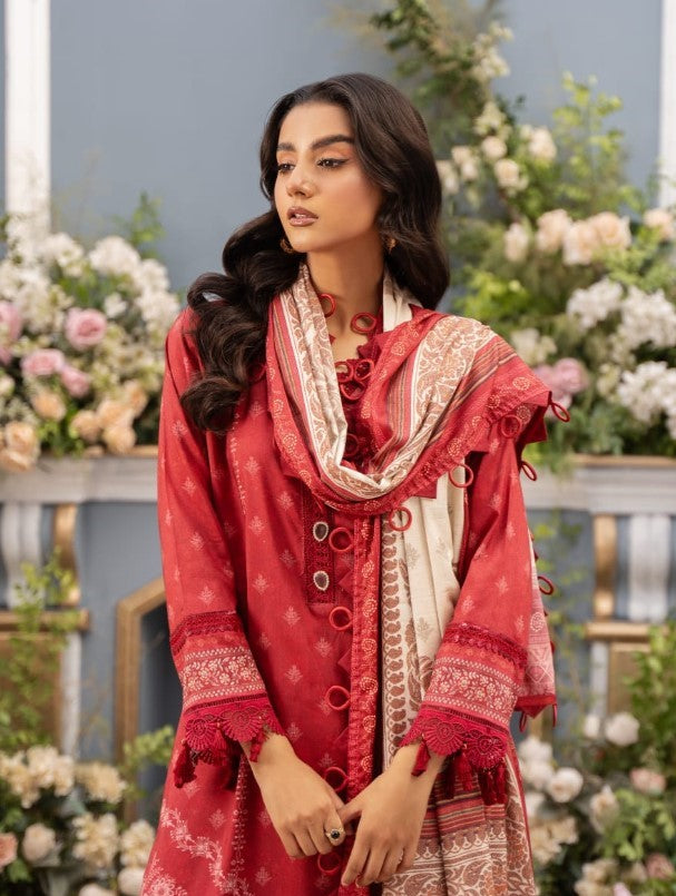 Digital Printed Linen 3PC Unstitched Mausummery Vol-03