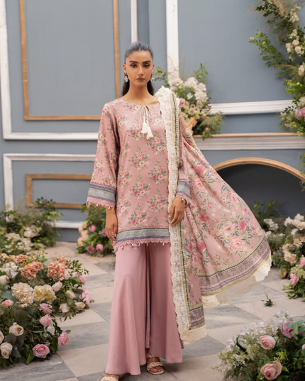 Digital Printed Linen 3PC Unstitched Mausummery Vol-03