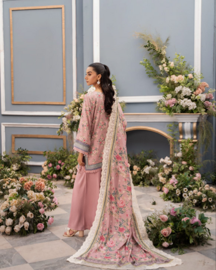 Digital Printed Linen 3PC Unstitched Mausummery Vol-03