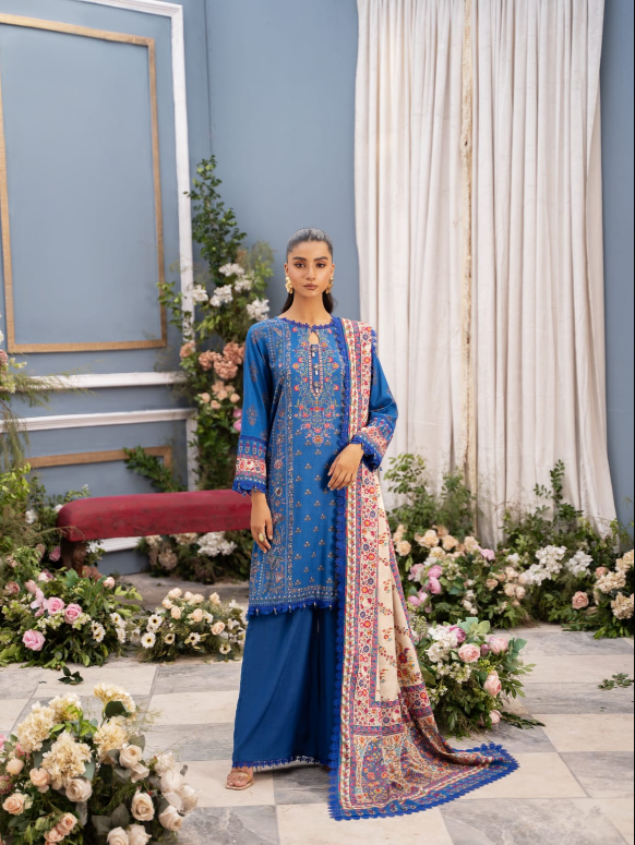 Digital Printed Linen 3PC Unstitched Mausummery Vol-03