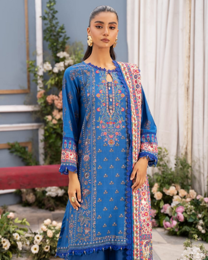 Digital Printed Linen 3PC Unstitched Mausummery Vol-03