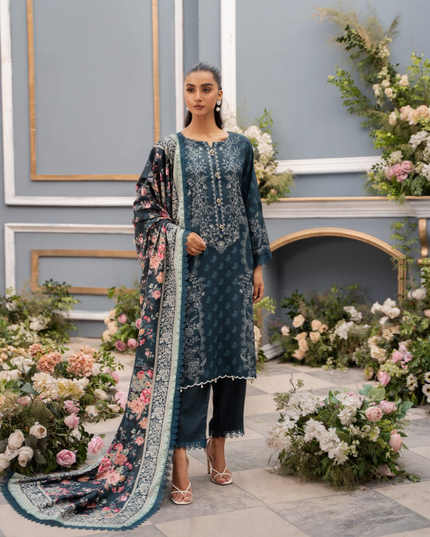 Digital Printed Linen 3PC Unstitched Mausummery Vol-03