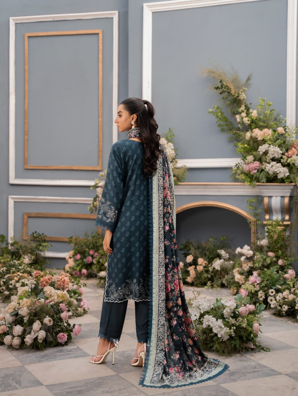 Digital Printed Linen 3PC Unstitched Mausummery Vol-03