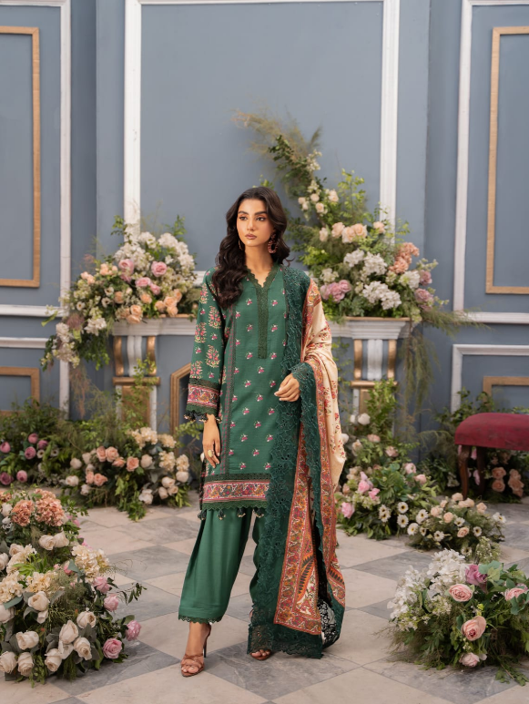 Digital Printed Linen 3PC Unstitched Mausummery Vol-03