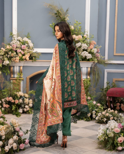 Digital Printed Linen 3PC Unstitched Mausummery Vol-03