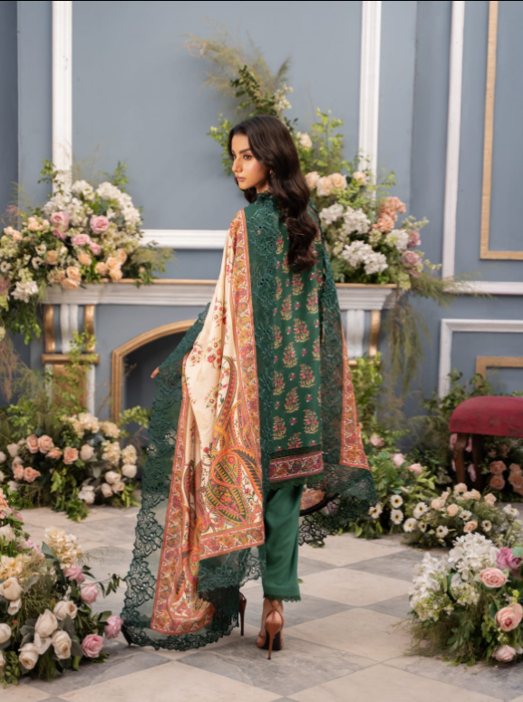 Digital Printed Linen 3PC Unstitched Mausummery Vol-03