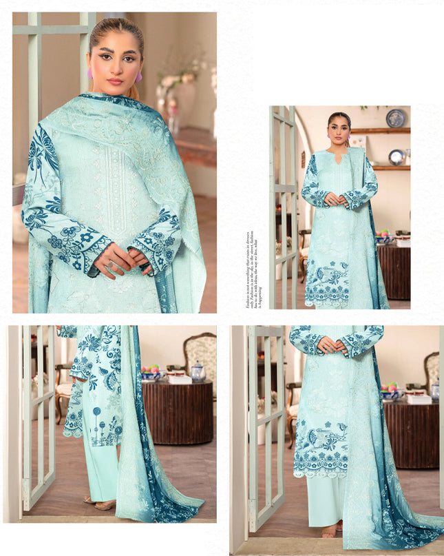 Embroidered and Printed Karandi Bana Dora 3PC Unstitched -AADARSH Vol-10