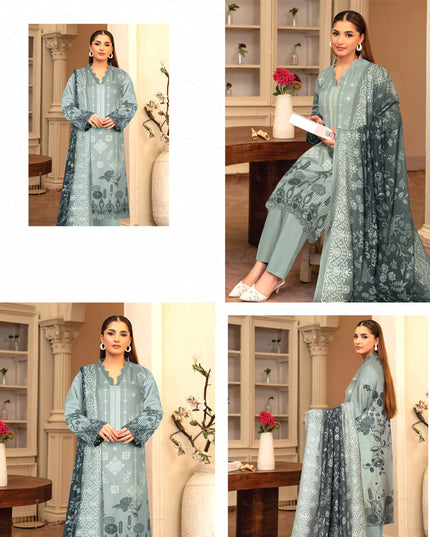 Embroidered and Printed Karandi Bana Dora 3PC Unstitched -AADARSH Vol-10