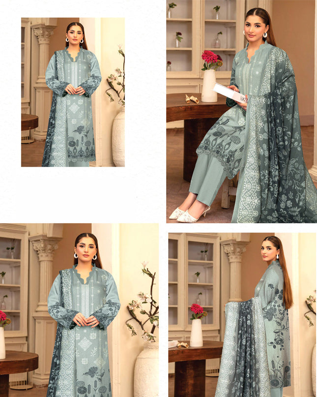 Embroidered and Printed Karandi Bana Dora 3PC Unstitched -AADARSH Vol-10