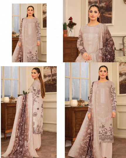 Embroidered and Printed Karandi Bana Dora 3PC Unstitched -AADARSH Vol-10