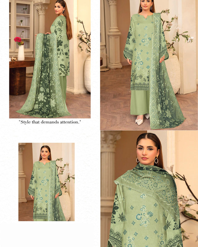 Embroidered and Printed Karandi Bana Dora 3PC Unstitched -AADARSH Vol-10