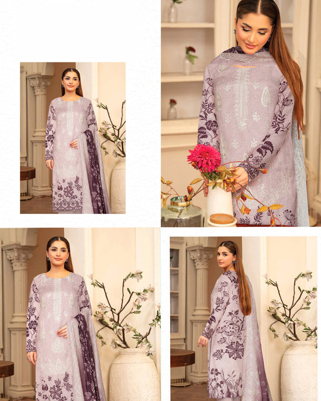 Embroidered and Printed Karandi Bana Dora 3PC Unstitched -AADARSH Vol-10