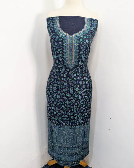 Luxury Pure Kani Silk With 4 Sided Border Shawl 3PC Unstitched