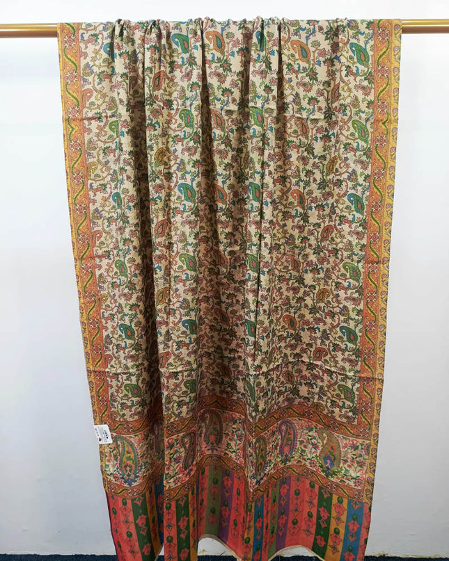 Fancy Digital Printed Wool Shawl  ( Ready To Wear )