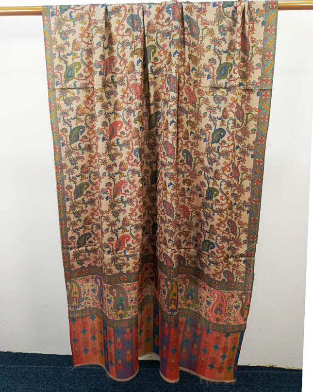 Fancy Digital Printed Wool Shawl  ( Ready To Wear )