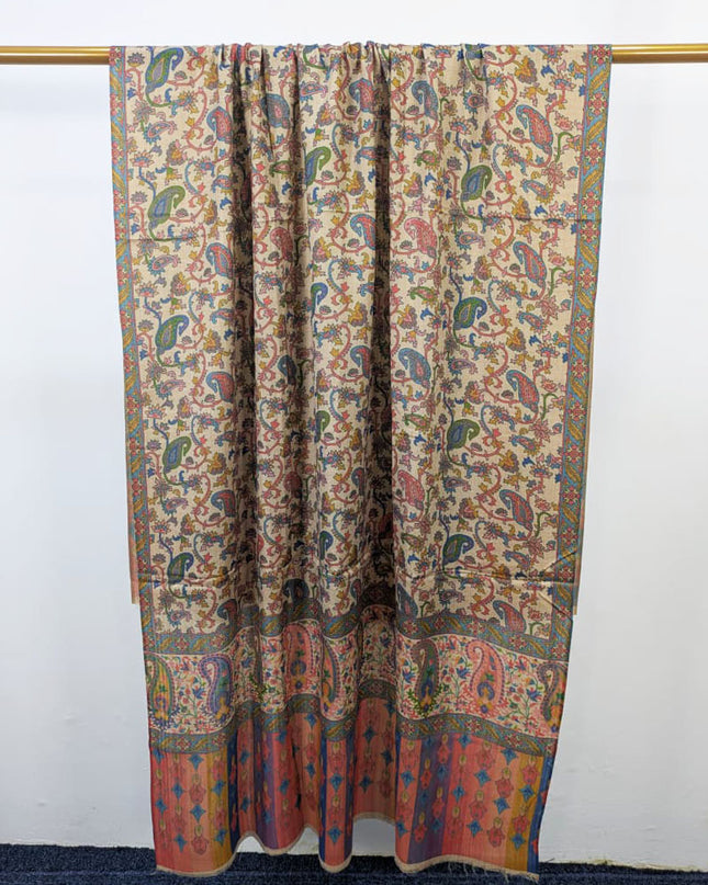 Fancy Digital Printed Wool Shawl  ( Ready To Wear )