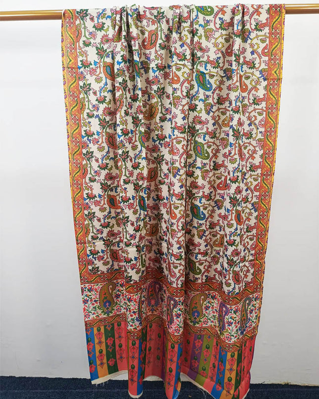 Fancy Digital Printed Wool Shawl  ( Ready To Wear )