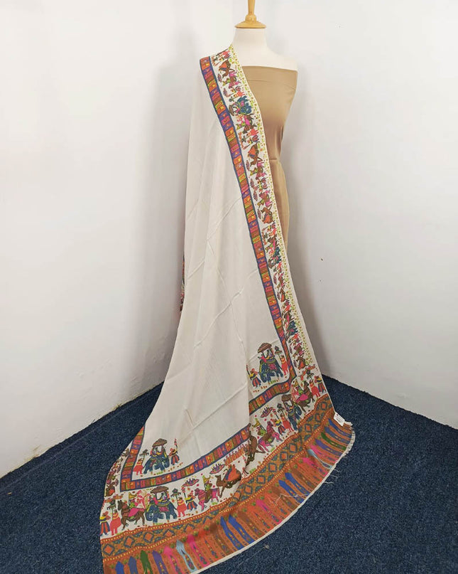 Fancy Digital Printed Wool Shawl  ( Ready To Wear )