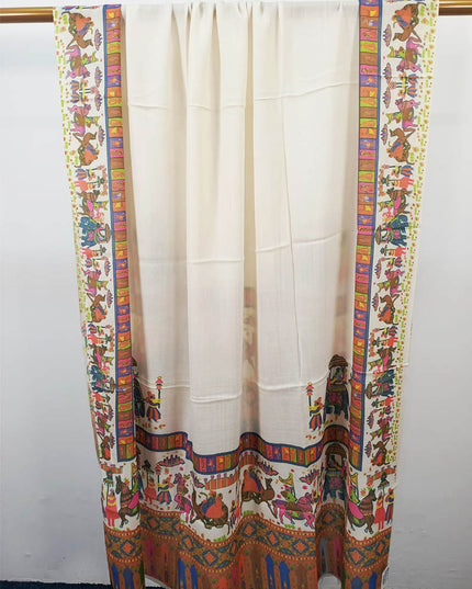 Fancy Digital Printed Wool Shawl  ( Ready To Wear )