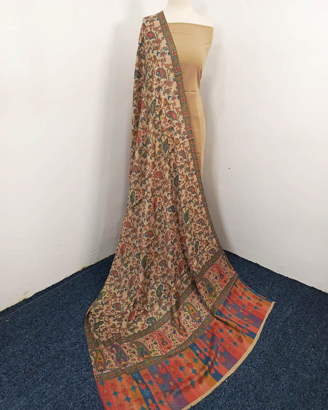 Fancy Digital Printed Wool Shawl  ( Ready To Wear )