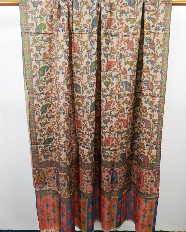 Fancy Digital Printed Wool Shawl  ( Ready To Wear )