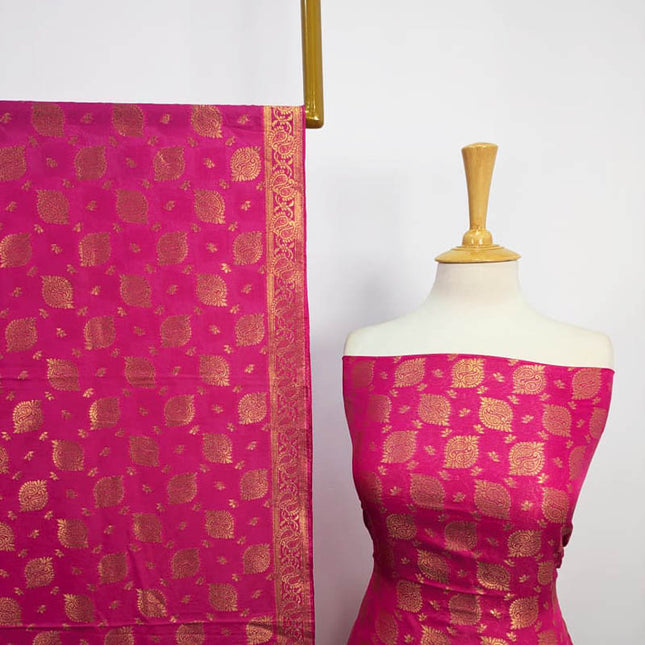 Indian Banrasi Work Indian Chiffon ( Dyeable In All Colours ) 2PC Unstitched