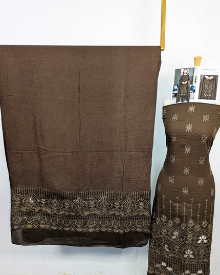 Luxury Embroidered Dhanak 3PC Unstitched - Saeed Anmol Vol -1888