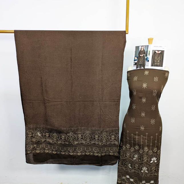 Luxury Embroidered Dhanak 3PC Unstitched - Saeed Anmol Vol -1888