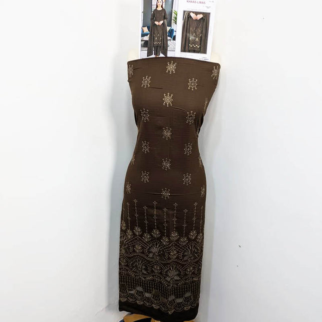 Luxury Embroidered Dhanak 3PC Unstitched - Saeed Anmol Vol -1888