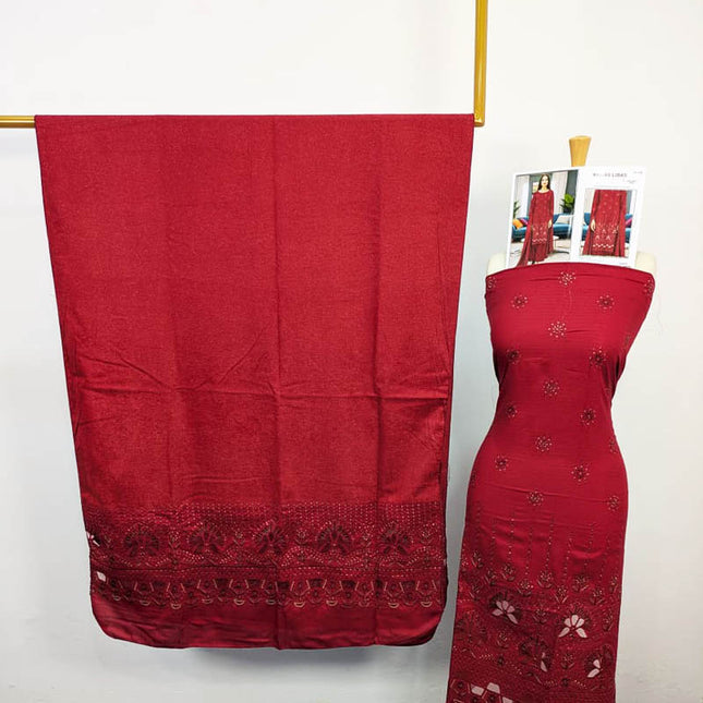 Luxury Embroidered Dhanak 3PC Unstitched - Saeed Anmol Vol -1888